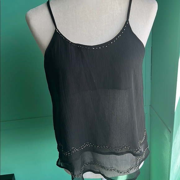 Beaded spaghetti strap tank - Picture 1 of 7
